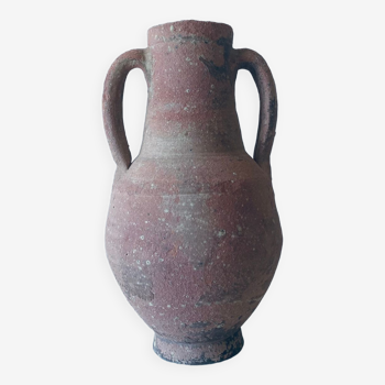 Terracotta amphora vase