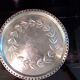 Round dish in silver-plated and glazed metal from the St Médard goldsmith's shop (hallmarks).