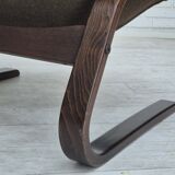 1970s, Scandinavian design, lounge chair, original very good condition, brown leather.
