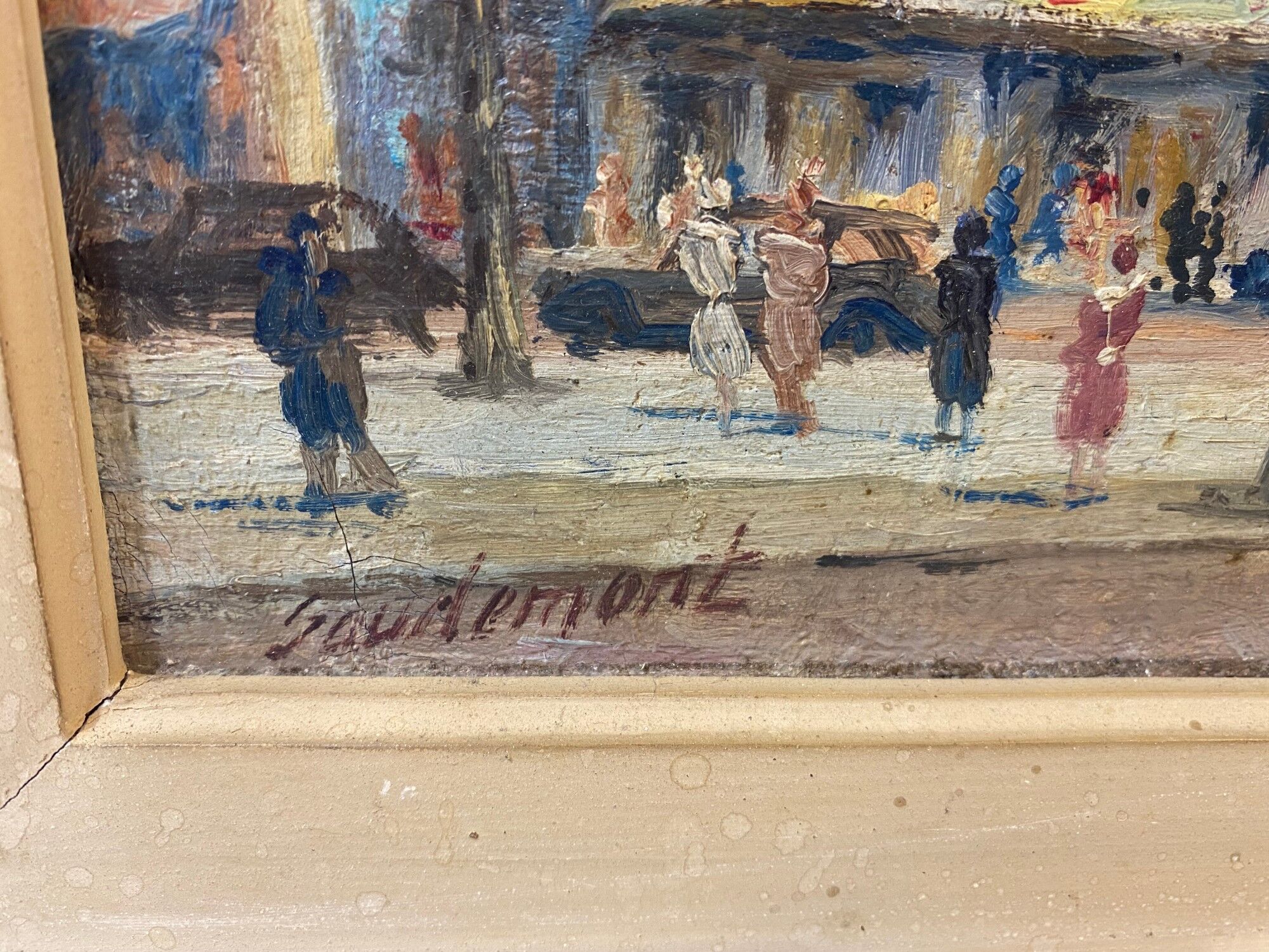 Oil, painting, Saudemont, Moulin Rouge, Paris