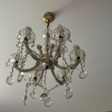 Lustre ancien pampilles  5 branches murano