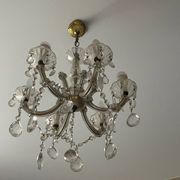 Lustre ancien pampilles  5 branches murano