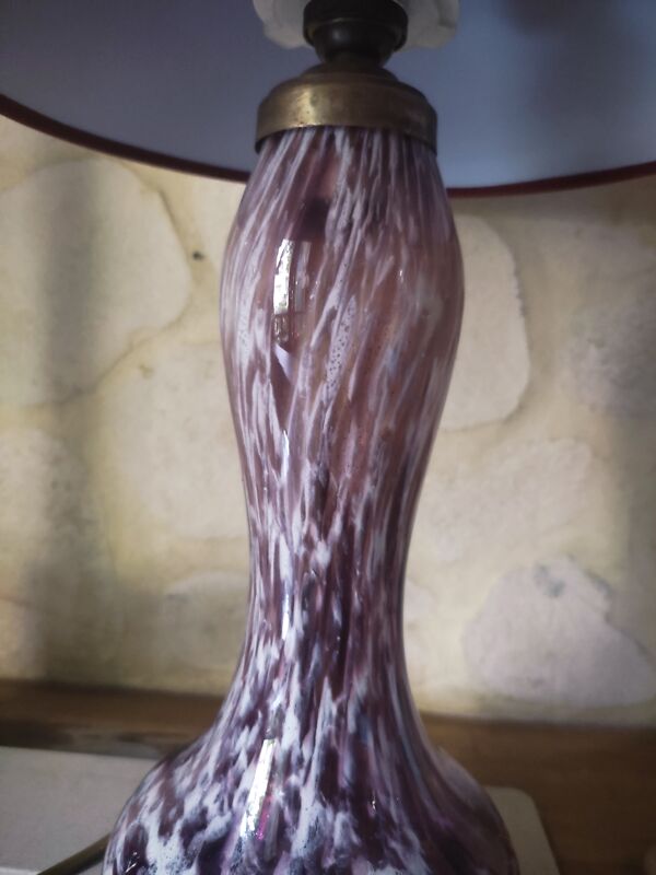 Lampe en verre de Murano améthyste