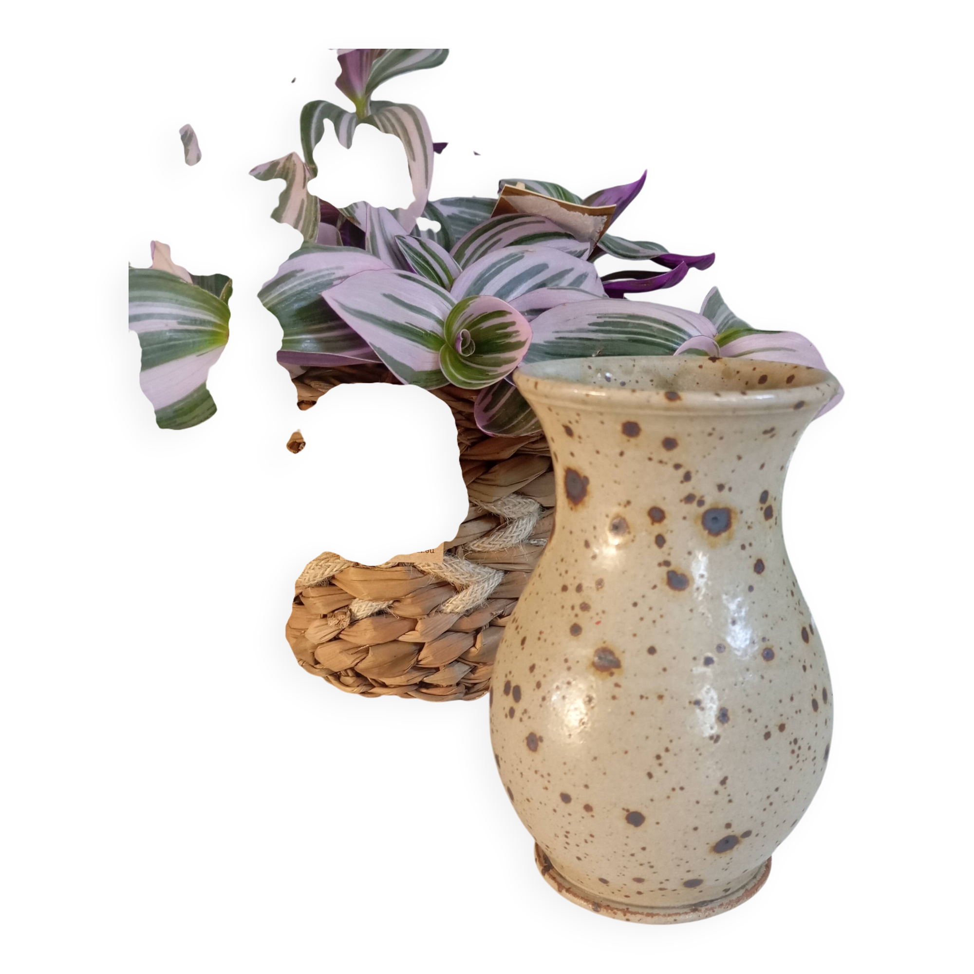 Pyrite stoneware vase
