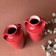 Lot de 2 vases en céramique émaillé pourpre