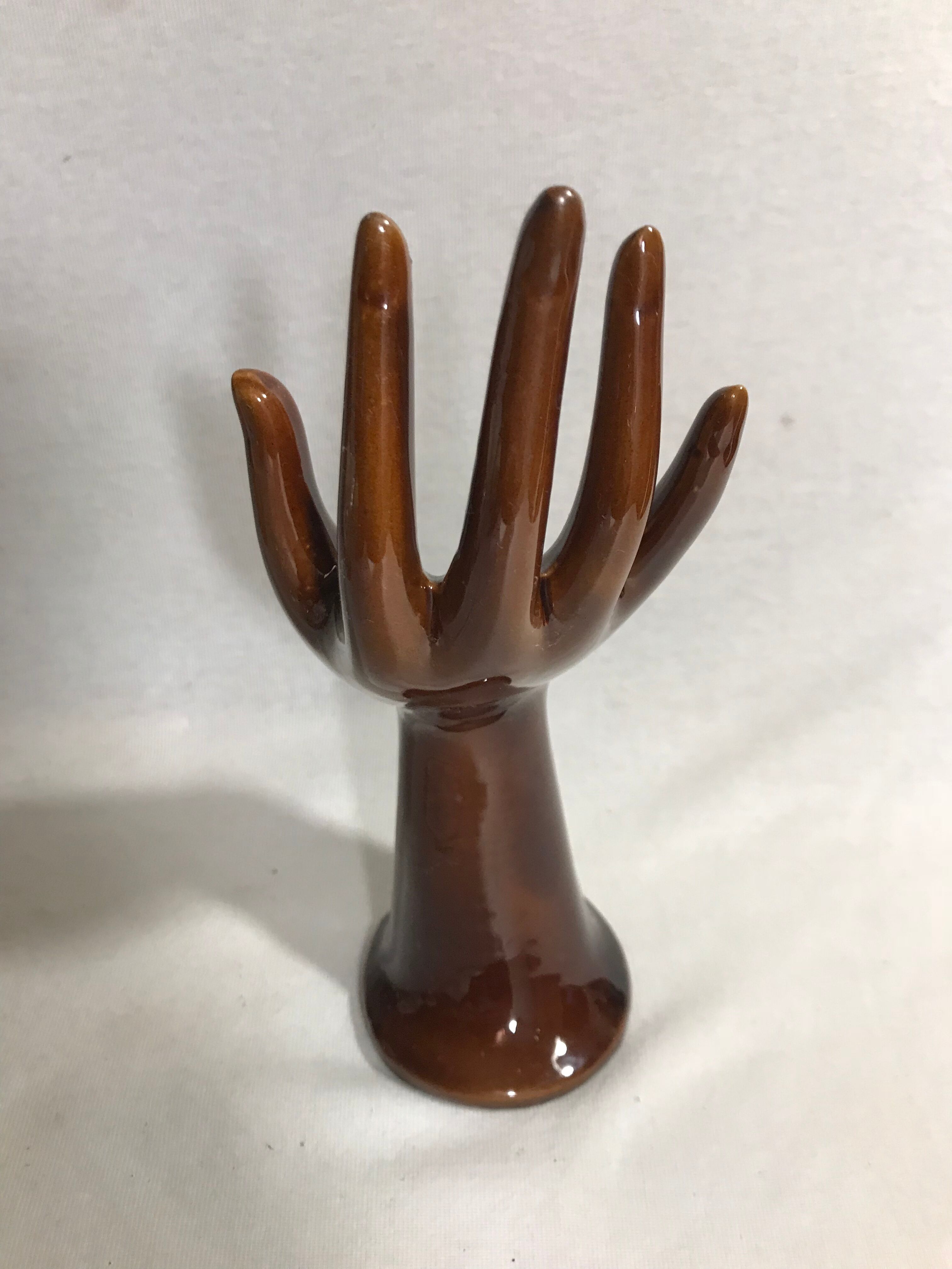 Old hand ceramic brown