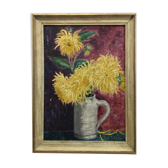 Still life Dahlias yellow