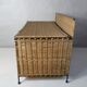 Rattan and metal chest