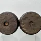 Pair of English oak Barley Twist candlesticks