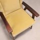 Fauteuil vintage en tissu, mousse et bois, design italien, années 1960