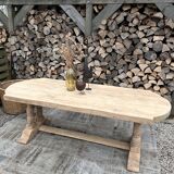 Solid oak monastery table