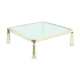 Solid brass sculptural coffee table by Peter Ghyczy 1980s