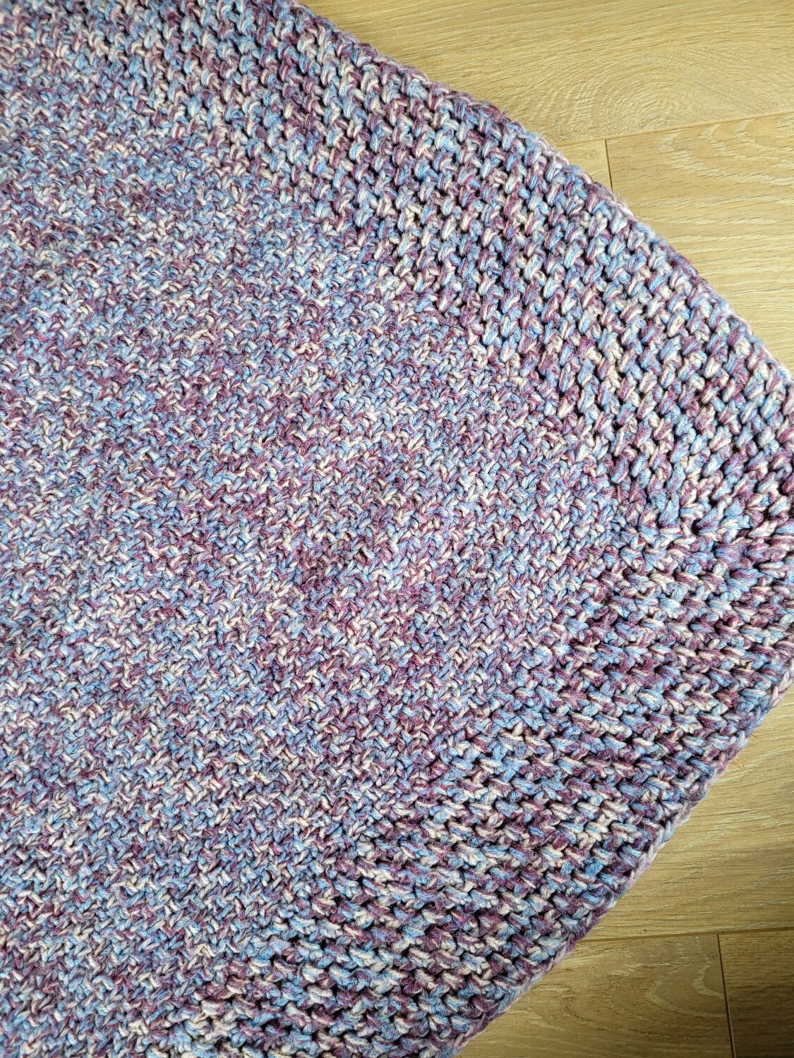 Crochet wool blanket