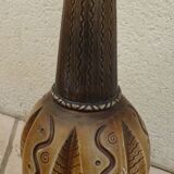 Large African Style Ceramic Lamp Stand