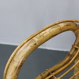 1950s “French Riviera” Rattan Armchair, Italy