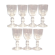 7 antique crystal shot glasses