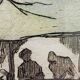 Julien Lacaze - Lithographie en Couleurs le Beffroi d'Amiens