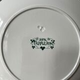 Set of 6 flat plates XIXth, Boch Frères Keramis, Trifolium model