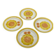 Série d’assiettes plates Alice Digoin Sarreguemines vintage, fleurs, tournesol 🌻
