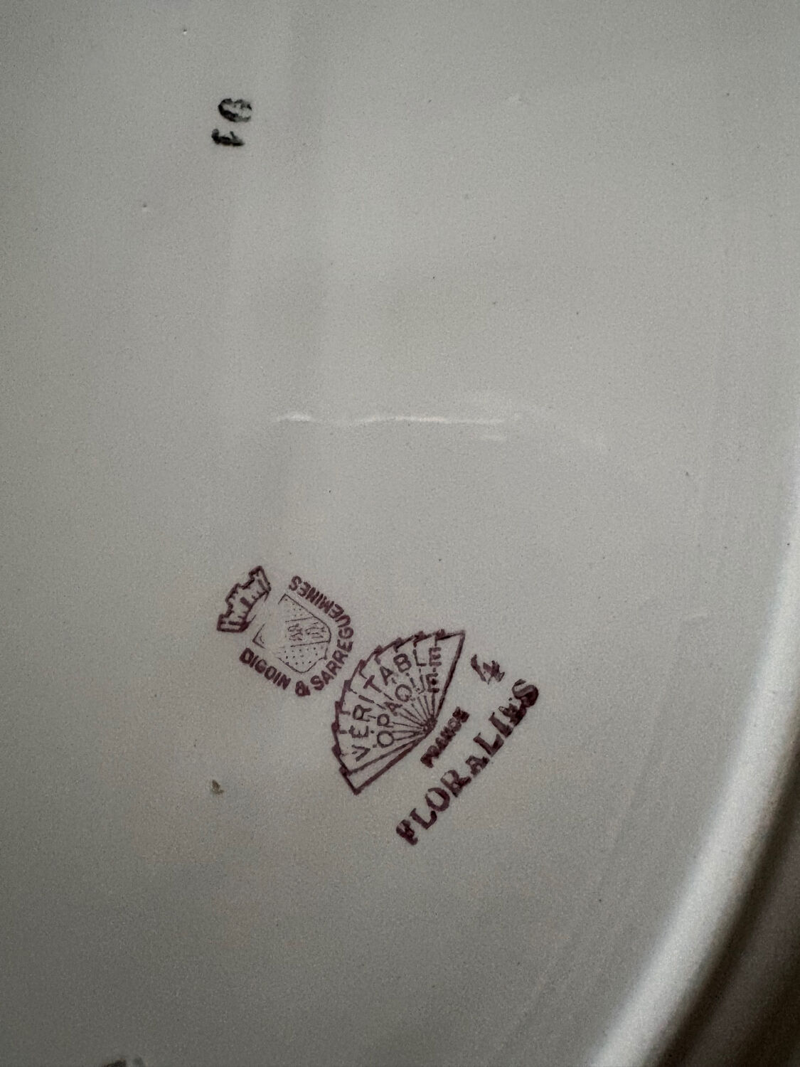 Oval dish Digoin Sarreguemines