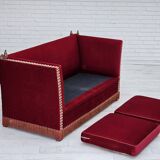 1970s, Danish "Spanish" sofa, original condition, furniture velour.