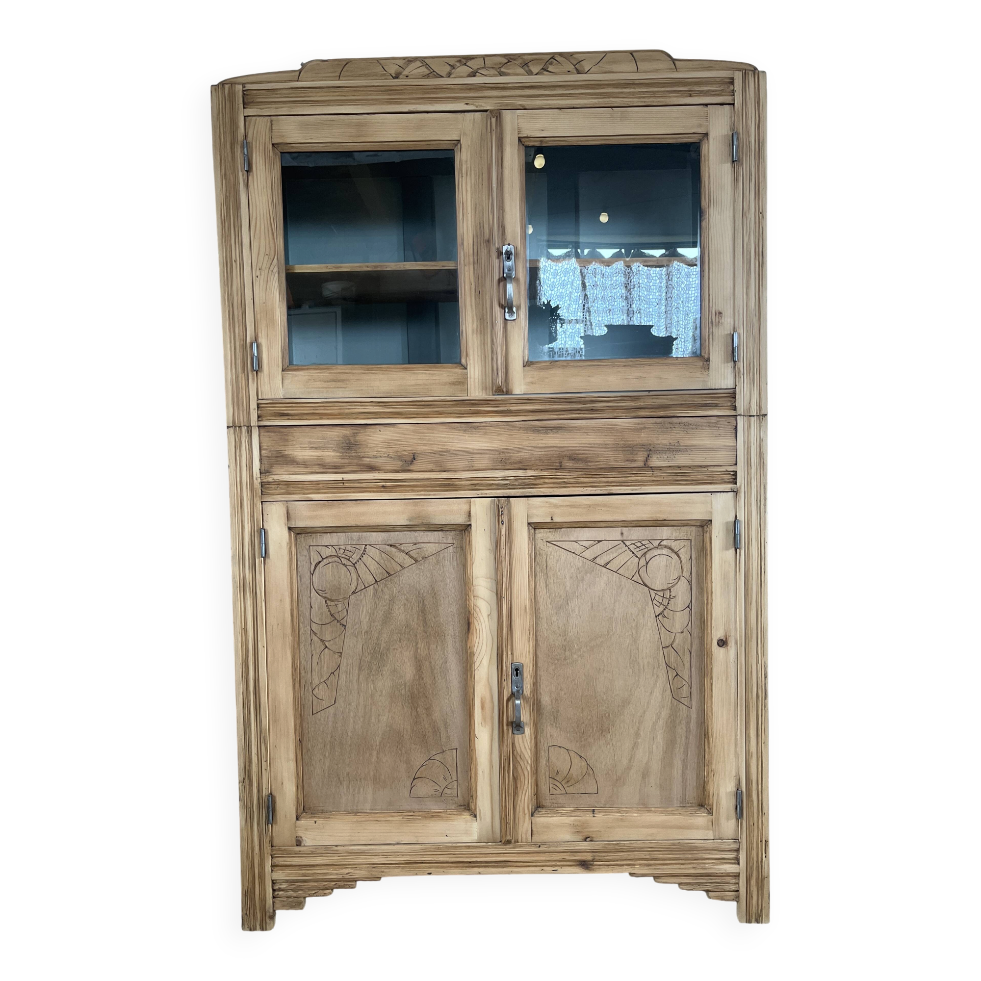 Art Deco sideboard in fir wood