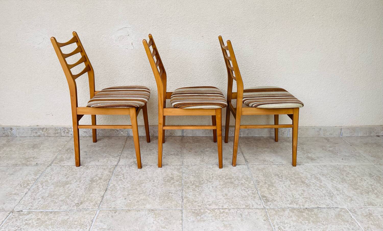 3 Scandinavian teak chairs