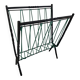 1960 Czechoslovakian Mid-Century Magazine Rack with Green Wire