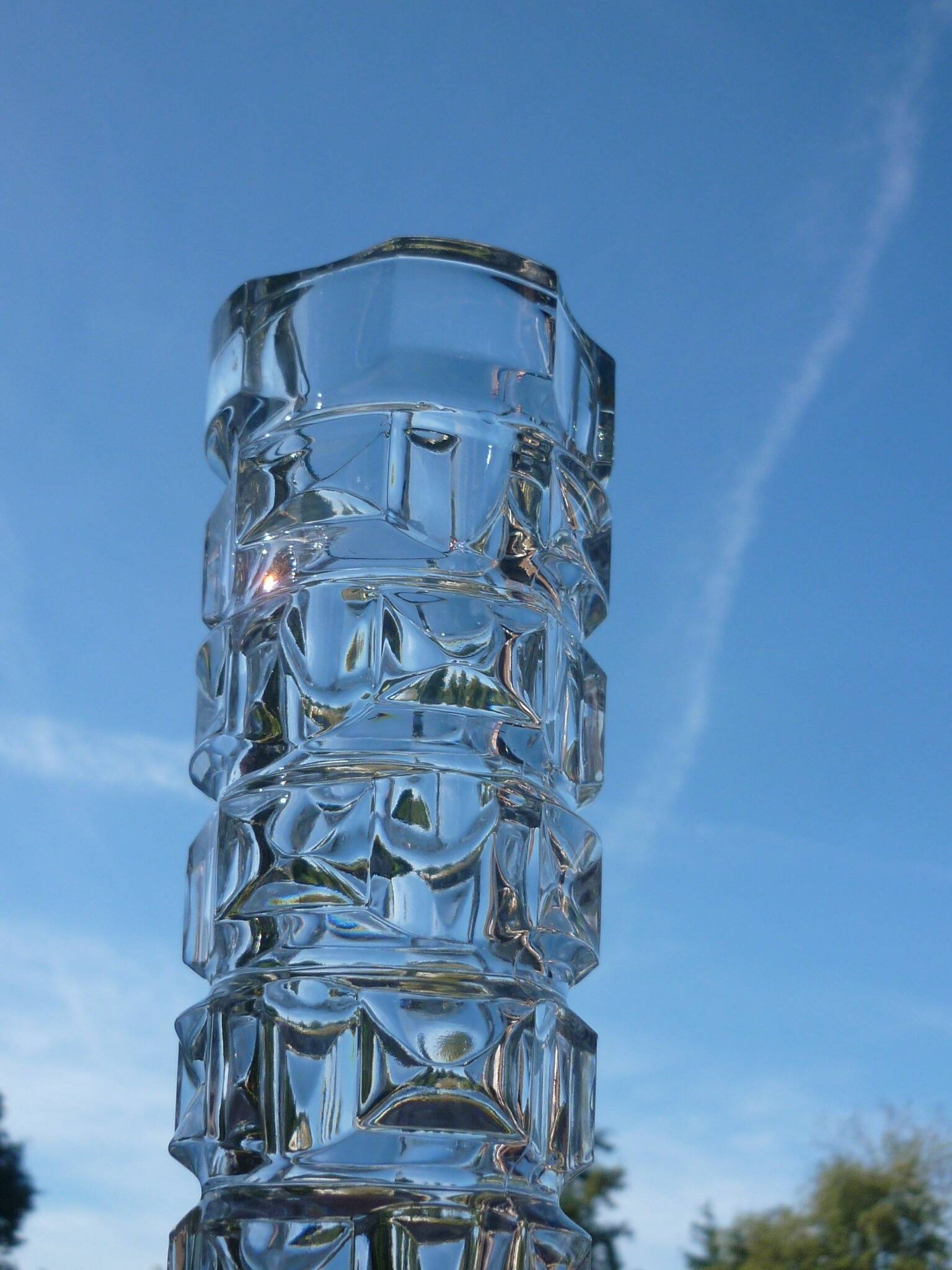 Translucent art-deco vase