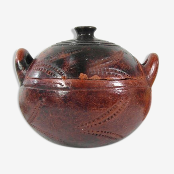 Terracotta dish with lid