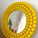 Miroir décoratif jaune pop