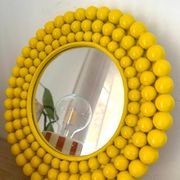 Pop yellow decorative mirror