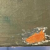 Anciennes paire de nature morte huile sur toile signé bretagne 1 accidentée