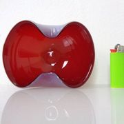 Red and Lilac Sommerso Murano Glass Bowl or Ashtray, Italy, 1960s