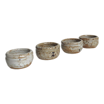 Set of 4 vintage stoneware shells