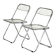 Set of 2 Plia folding chairs by Giancarlo Piretti for Anonima Castelli
