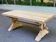 Grande table de monastère en chêne massif brut décapé – 200 cm
