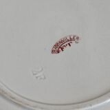 Antique hollow dish red iron earth Badonviller Théophile Fenal