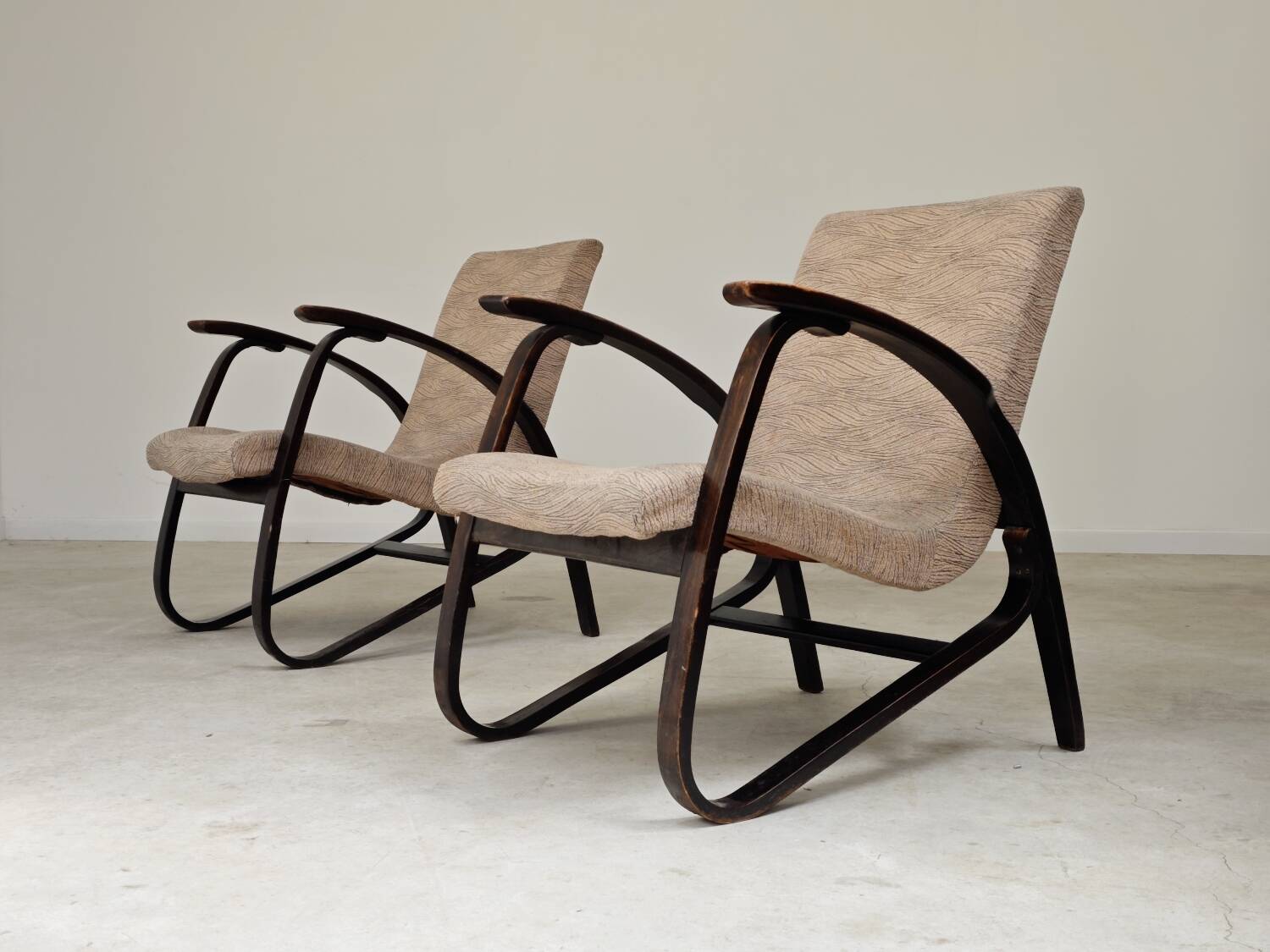 Pair of Art Deco armchairs by Jan Vanek 1930