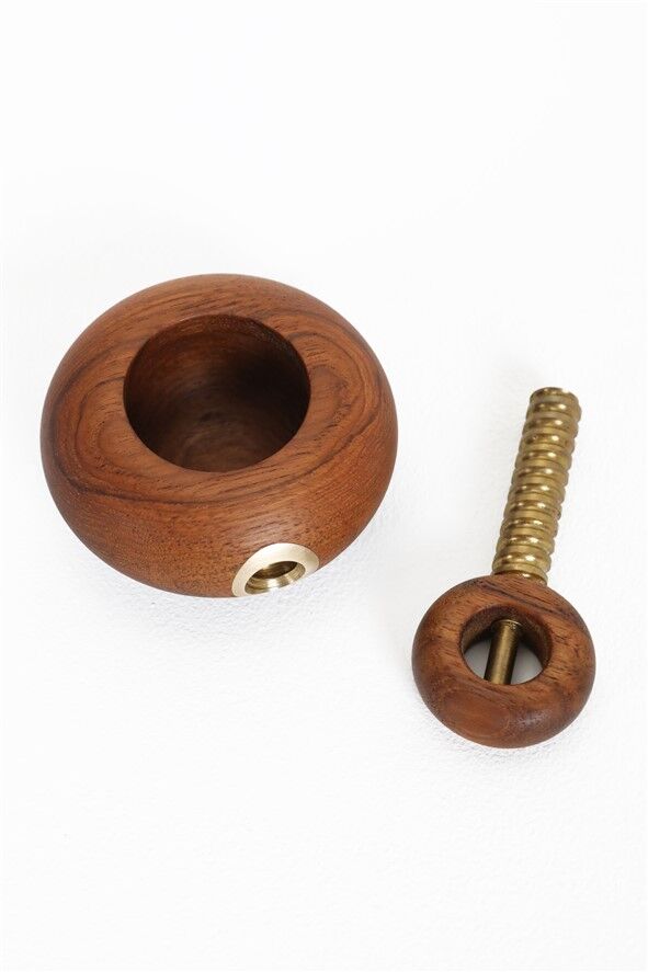 Teak / brass nutcracker / mid-century Danish modern design