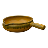 Earthenware fondue pot with glazed finish