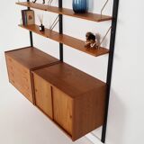 Oak system library, PS system, Danish design, 1960s, production: Rander