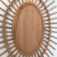 Vintage rattan oval mirror 60/70