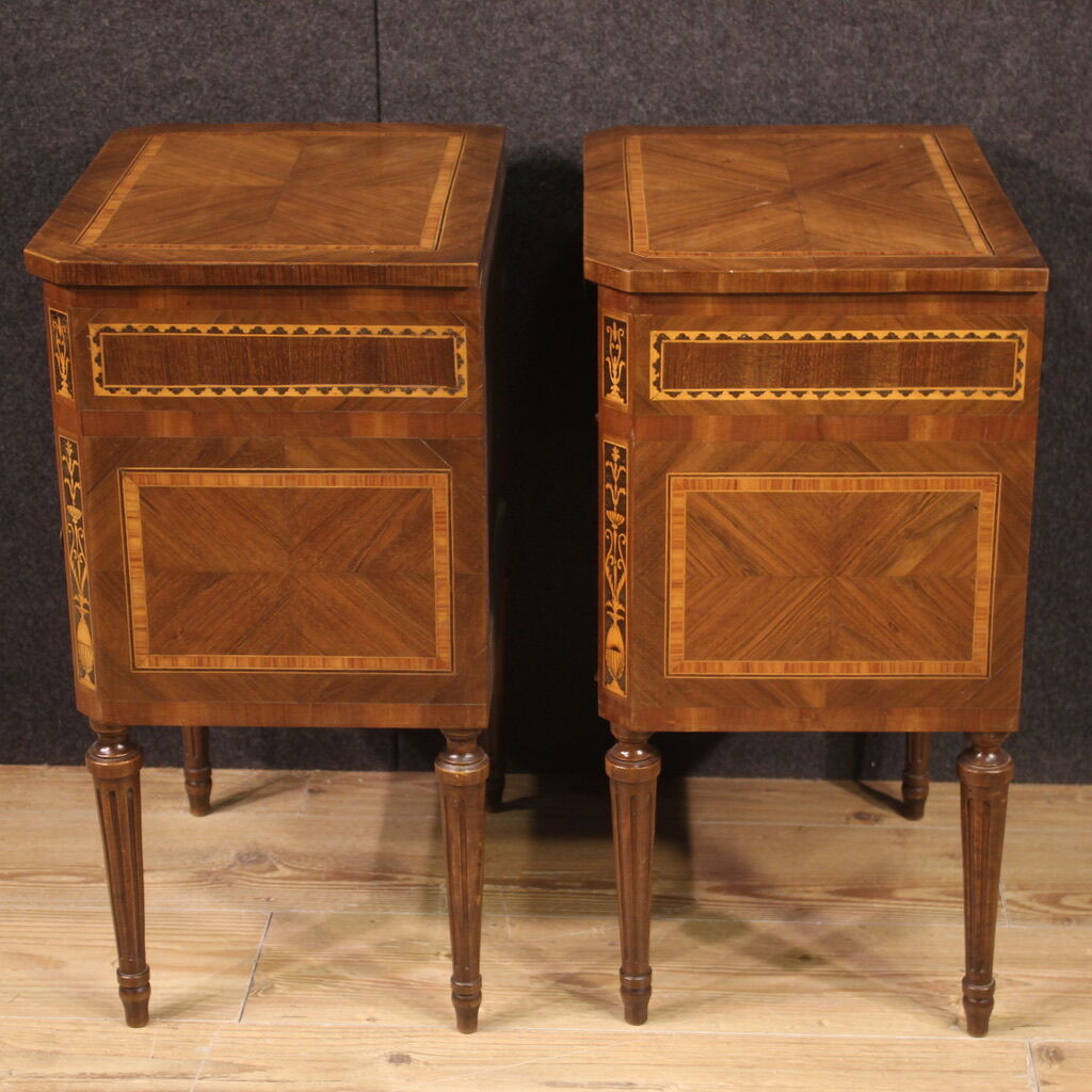 Pair of Louis XVI style bedside tables from the 60s