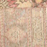 3x12 Pale Red Cream Soft Wool Vintage Runner Rug