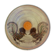 Romanian 1970 Horezu roosters dish