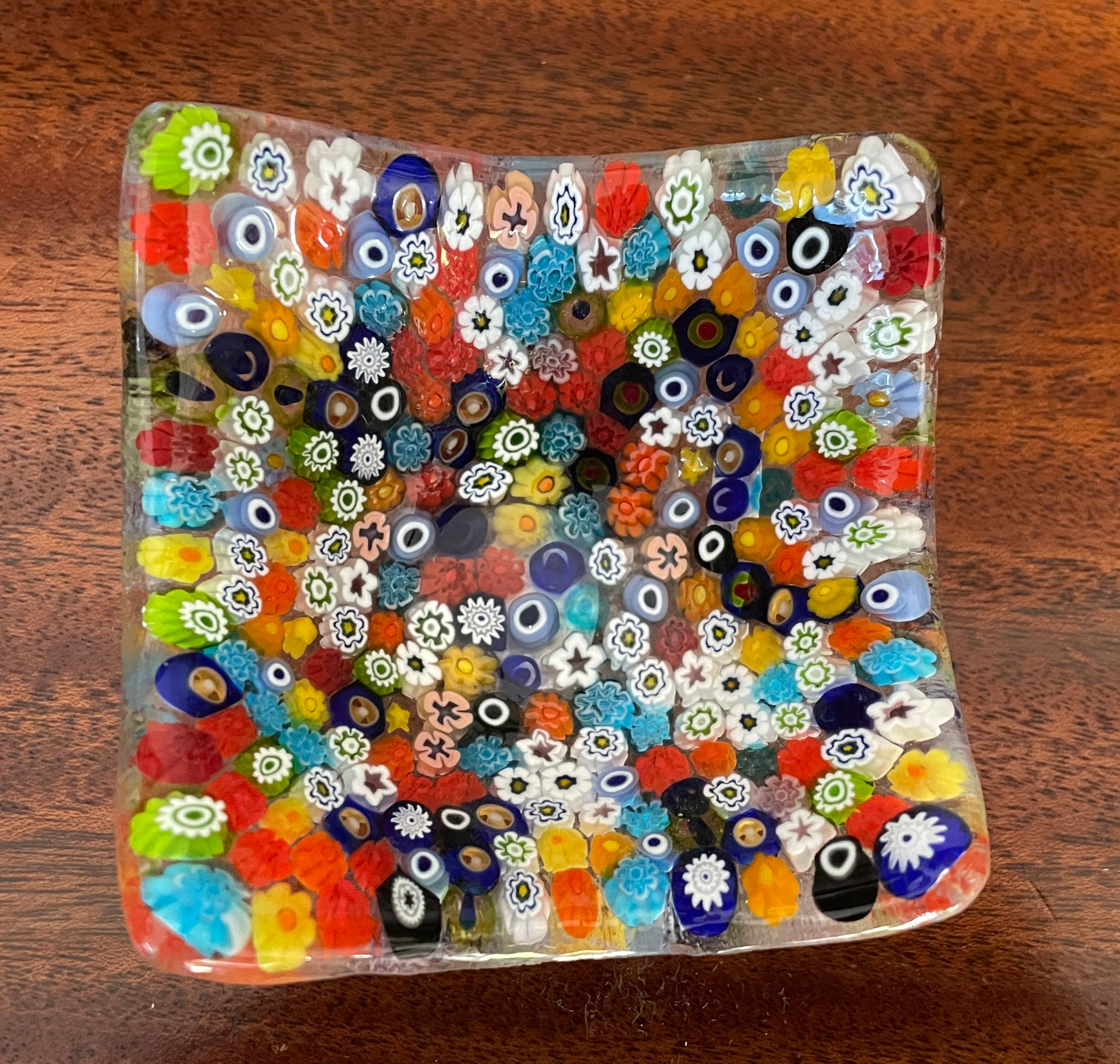 Vintage Murano Millefiori trinket bowl