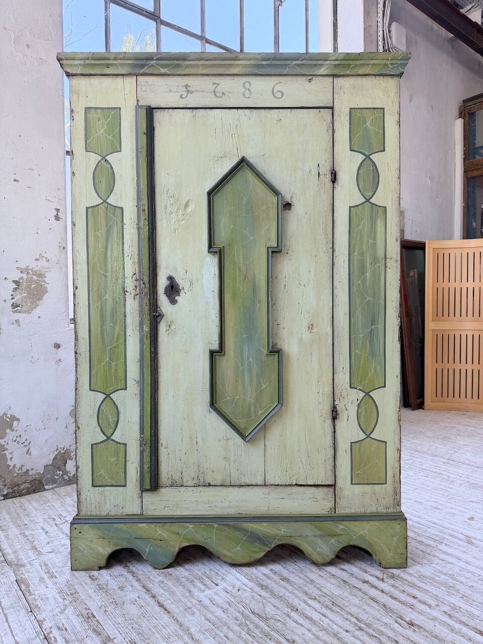 Armoire polychrome alsacienne 1800