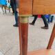 Console ancienne empire avec plateau marbre