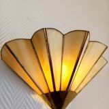 Art Deco fan-shaped wall light in glass paste
